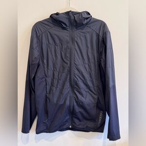 Salomon Lightweight Full-Zip Hooded Jacket in Black Size M